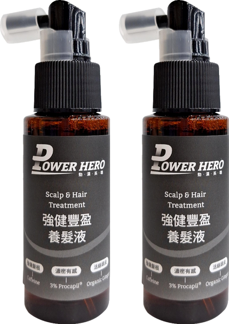 POWER HERO 勁漢英雄 強健豐盈養髮液, 60ml, 2瓶