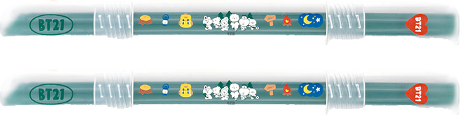A Plastic Project LINE FRIENDS BT21THE GREEN PLANET 吸吸管, 1入, 2個