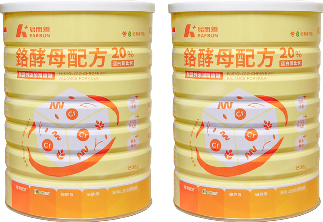 易而善 鉻酵母配方奶粉, 1.5kg, 2個
