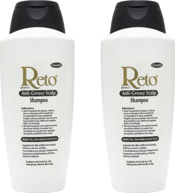 Reto 深層抗油性頭皮洗髮精 醫院用, 2件, 750ml