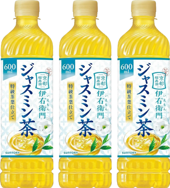 SunTORY 三得利 伊右衛門贊澤茉莉花茶, 600ml, 3個