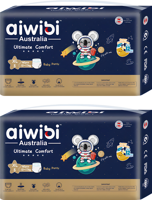 aiwibi 愛薇彼 夜用甄柔瞬吸 褲型尿布, XL, 80片