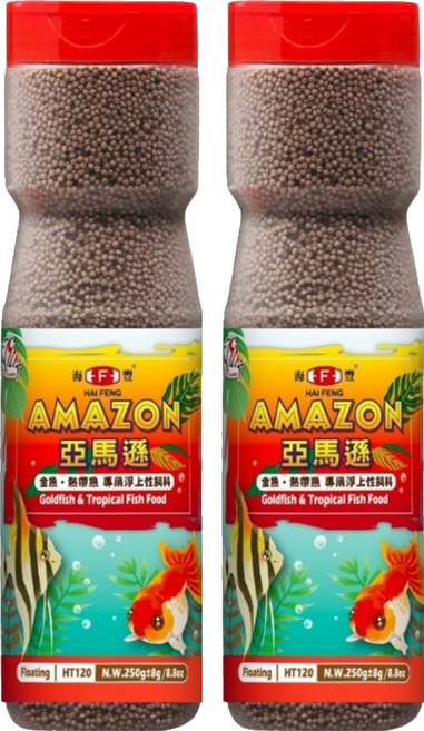 HAI FENG 海豐 亞馬遜飼料 紅 小粒, 250g, 2個