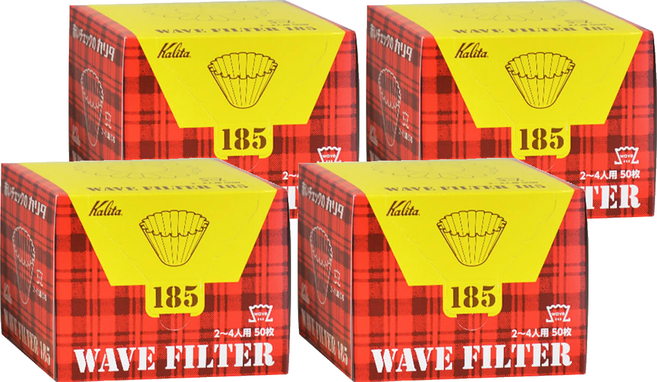 Kalita 波浪濾紙 KWF-185 110 x 110 x 80 mm, 50張, 4盒