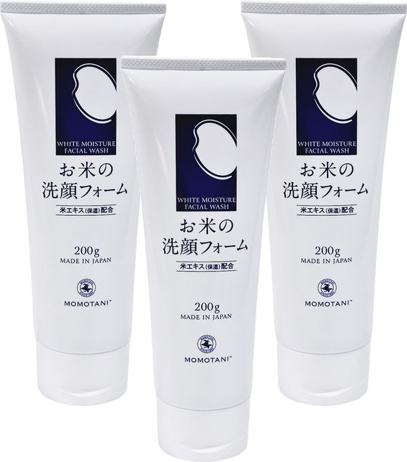 MOMOTANI 桃谷 大米精華洗面乳, 200g, 3個