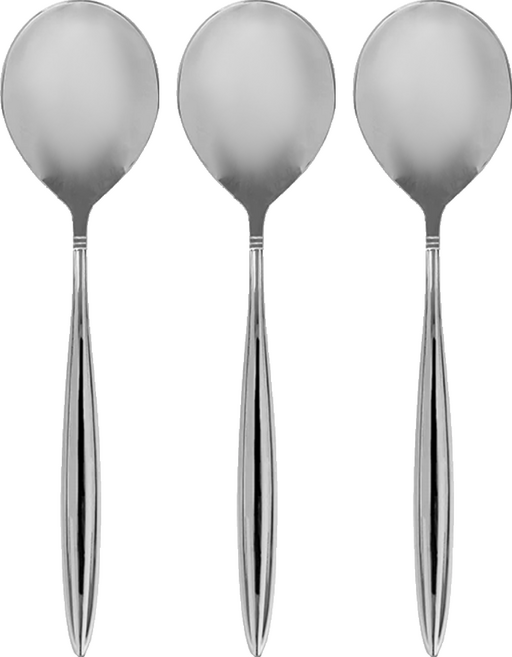 MiyAco 米雅可 經典316不銹鋼圓大湯匙, 銀色, 湯匙, 3支