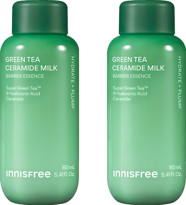 INNISFREE 台灣公司貨 綠茶神經醯胺牛奶水精華, 2個, 160ml