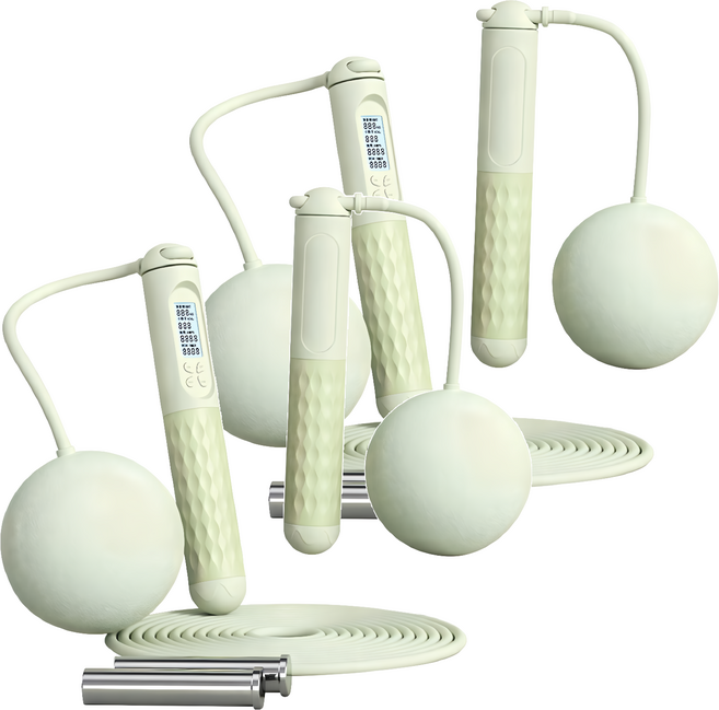 HOME GYM CLUB 居家健身 新款兩用負重跳繩 大球, FE021, 綠色, 2個