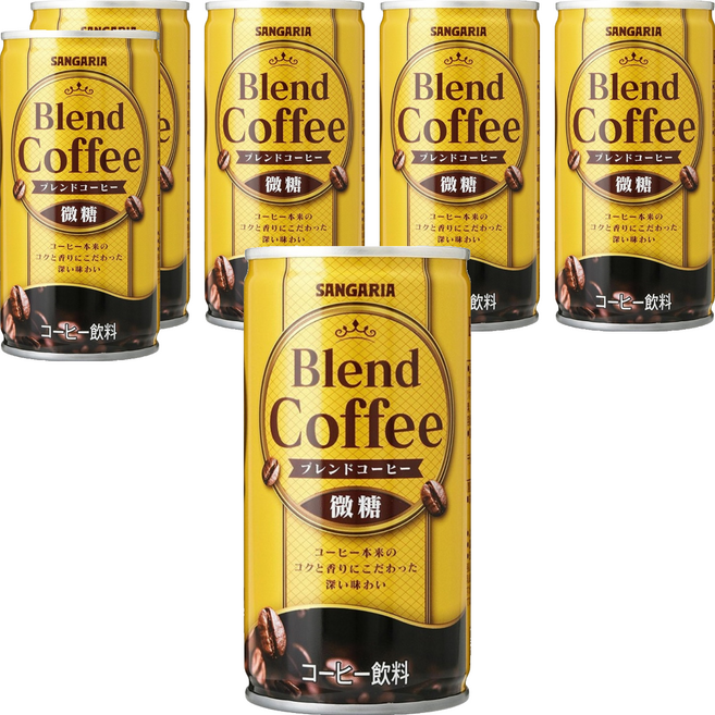 SANGARIA Blend 微糖咖啡, 185ml, 6個