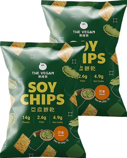 THE VEGAN 樂維根 豆皮餅乾 芥末, 30g, 2個