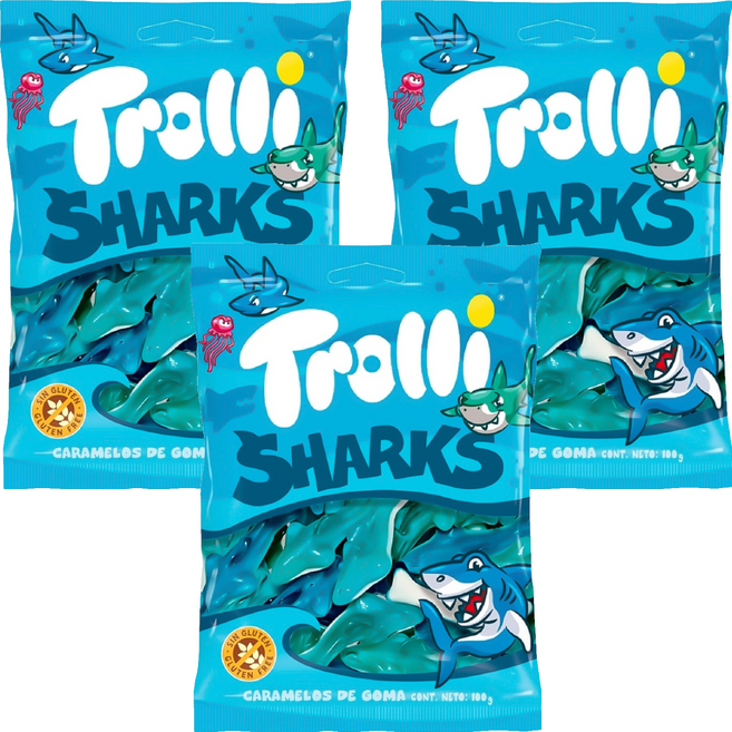 Trolli 多利軟糖 鯊魚造型, 100g, 3個