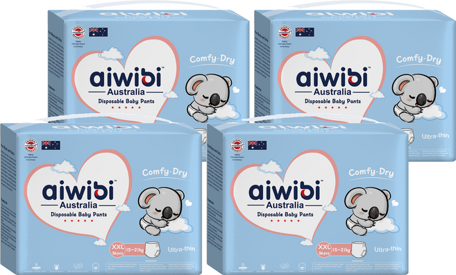 aiwibi 愛薇彼 清新乾爽透氣輕薄 褲型尿布 15~21kg, XXL, 144片