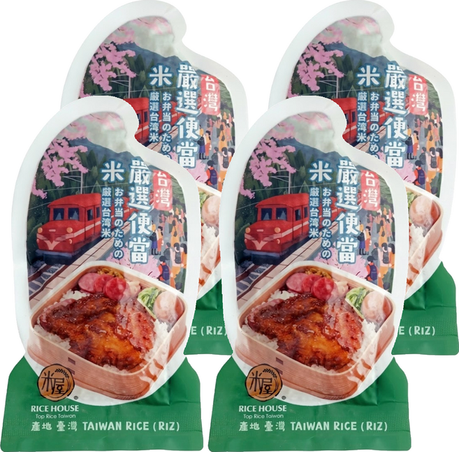 RICE HOUSE 米屋 台灣嚴選便當米粒, 150g, 4個, 一級