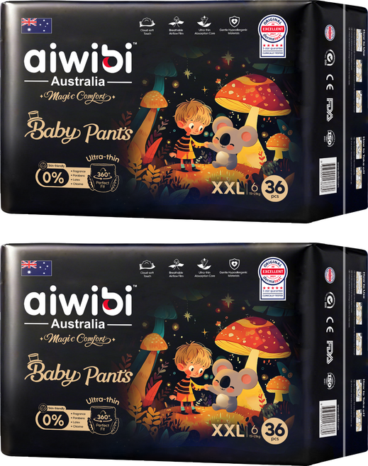 aiwibi 愛薇彼 安撫魔法褲型尿布, 2XL, 72片