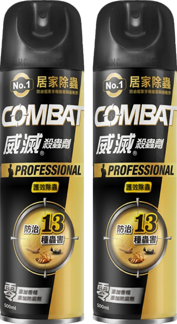 COMBAT 威滅 護效除蟲殺蟲劑, 2個, 500ml