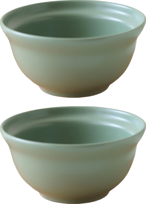 JUST HOME 青森陶瓷飯碗 5692-01 4.8吋 250ml, 綠色, 2個