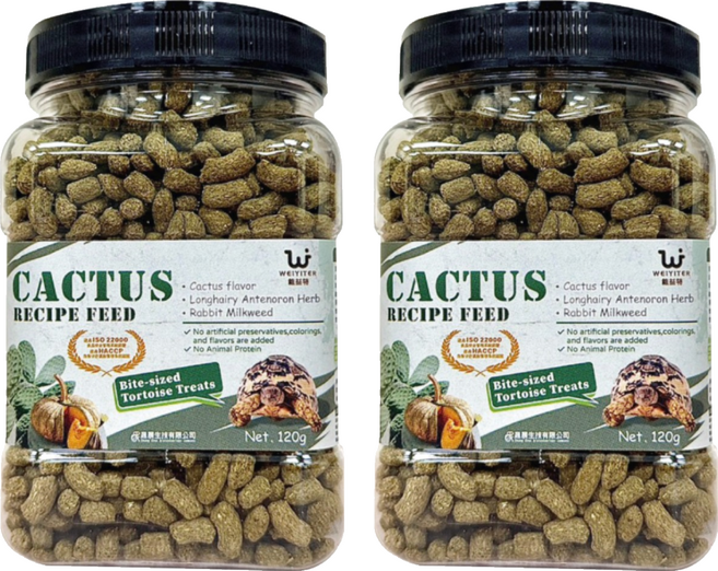 WEIYITER 維益特 陸龜仙人掌成長飼料, 120g, 2個