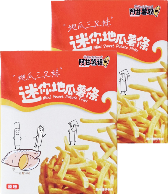 Uncle Sweet 阿甘薯叔 迷你地瓜薯條 原味, 2盒, 72g