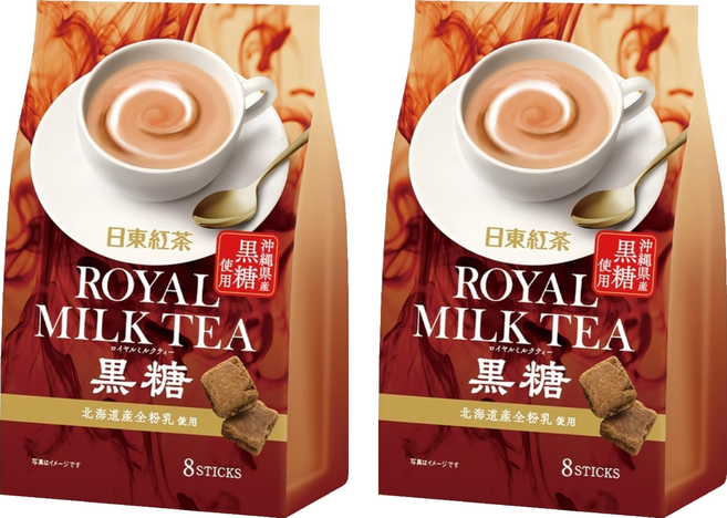 日東紅茶 皇家黑糖奶茶, 13.5g, 8包, 2袋