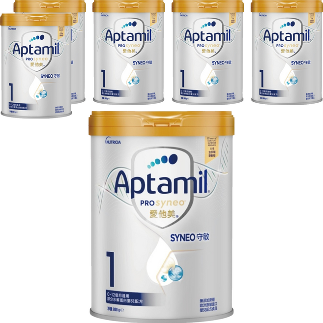 Aptamil 愛他美 Prosyneo 守敏 部份水解蛋白嬰兒配方奶粉 0~12個月, 800g, 1罐, 6罐