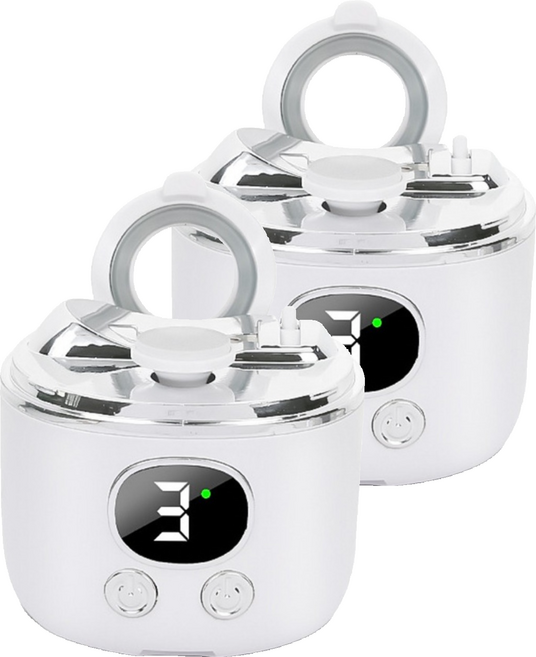 Kyhome 雙頭電動指甲剪/照明指甲剪/美甲打磨機/磨甲器 自帶放大鏡, 2個, 白色