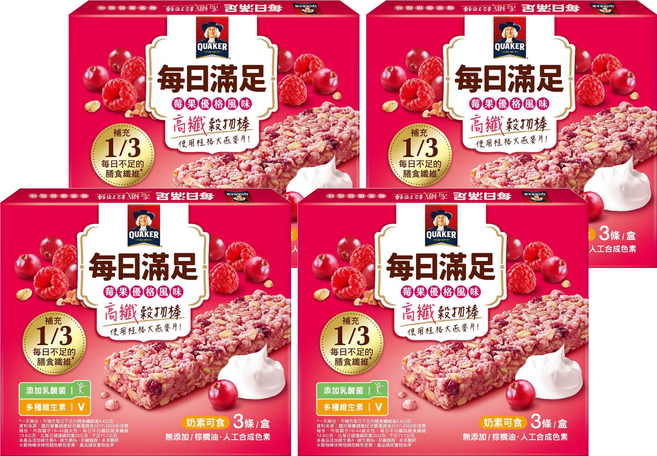 QUAKER 桂格 每日滿足穀物棒, 69g, 4盒