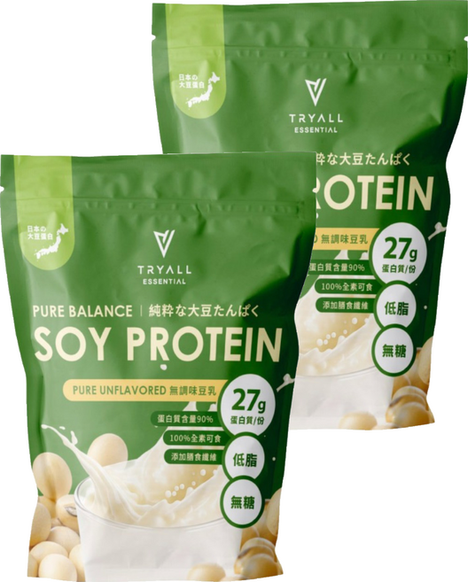 TRYALL Essential 大豆蛋白 無調味豆乳, 1kg, 2個