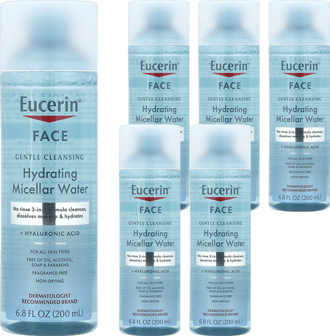 Eucerin 玻尿酸三合一化妝水, 6個, 200ml