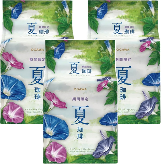 OGAWA 小川珈琲 夏咖啡 濾掛式, 10g, 3套, 8個裝