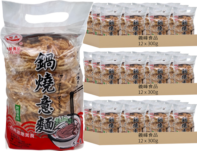義峰食品 海鮮風味鍋燒意麵, 300g, 36袋