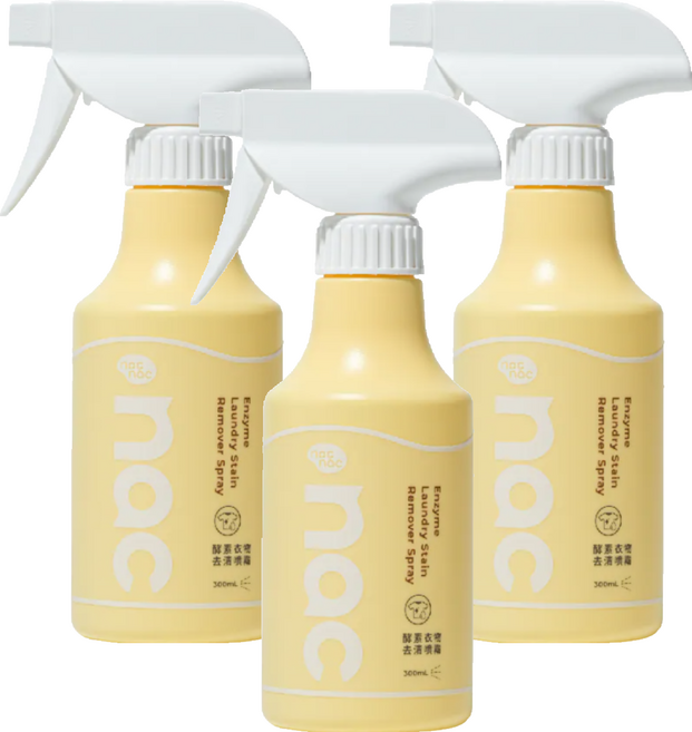 nac nac 酵素衣物去漬噴霧, 3個, 300ml