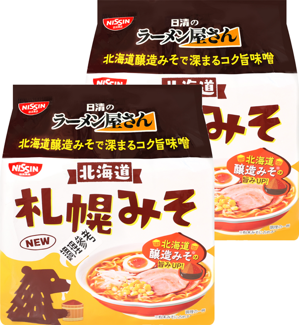 NISSIN 日清 北海道拉麵店 札幌味噌 81g, 10包