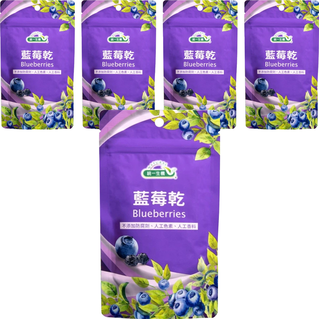 統一生機 藍莓乾, 100g, 5包
