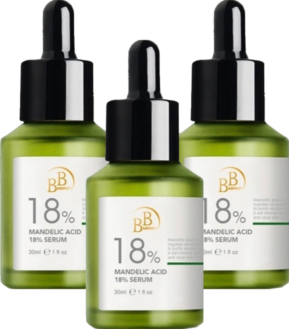 BB AMINO 科研 18%杏仁酸煥膚精華液, 3個, 30ml