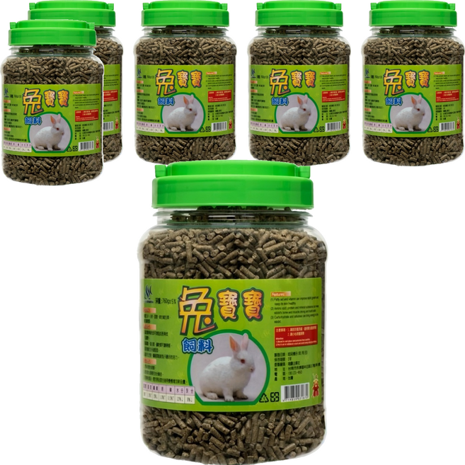 AQUAFUN 水之樂 兔寶寶飼料, 760g, 6罐