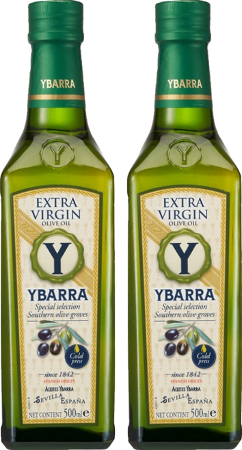 YBARRA 特級初榨橄冷壓欖油, 2瓶, 500ml