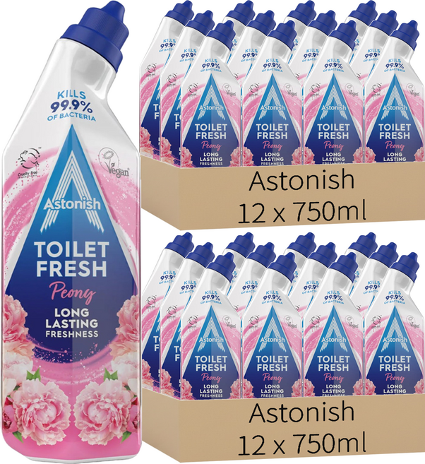 Astonish 浴廁清潔凝膠 牡丹, 750ml, 24個