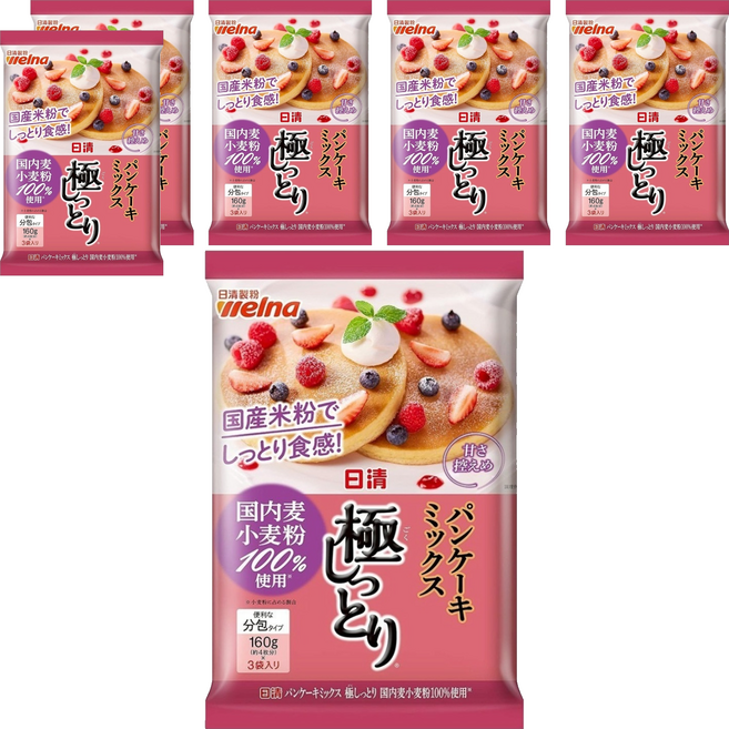 welna 日清製粉 極濕潤鬆餅製粉, 480g, 6個