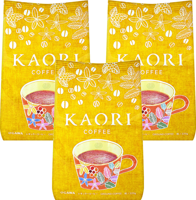 OGAWA 小川珈琲 KAORI咖啡粉, 220g, 1入, 3個