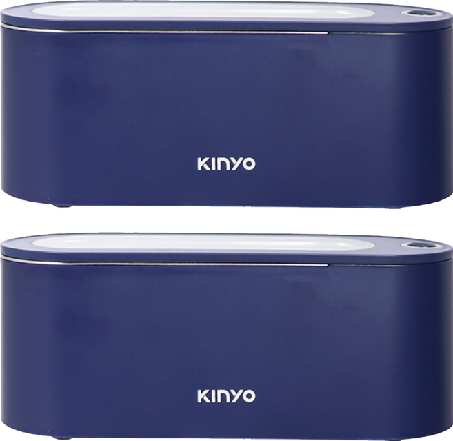 Kinyo 超聲波隨身清洗機 200 x 77 x 83mm 850g, 藍色, 2台