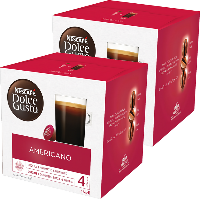 NESCAFE 雀巢咖啡 Dolce Gusto 多趣酷思 城市系列美式咖啡膠囊, 8.5g, 2盒, 16顆