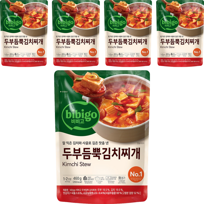 CJ bibigo 泡菜豆腐湯底, 460g, 5個