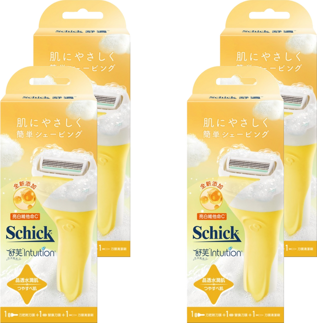 Schick 舒適牌 舒芙仕女除毛刀 晶透煥亮 刀把 + 刀片 2個, 4個, 1個裝