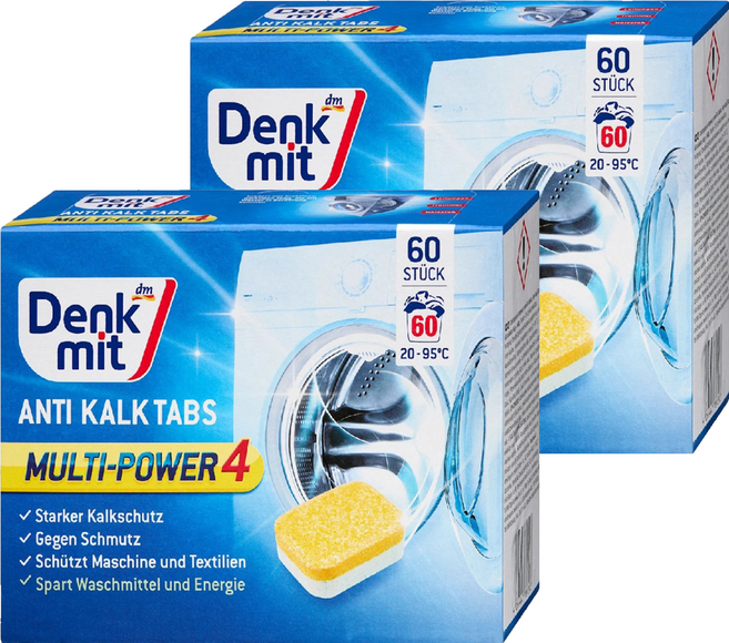 dm Denk mit 洗衣槽清潔錠 16g, 2套, 60個裝