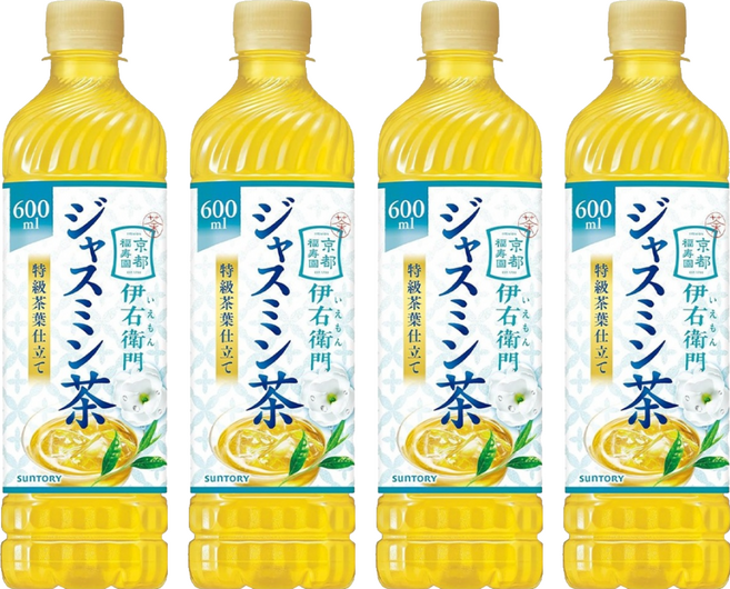 SunTORY 三得利 伊右衛門贊澤茉莉花茶, 600ml, 4個