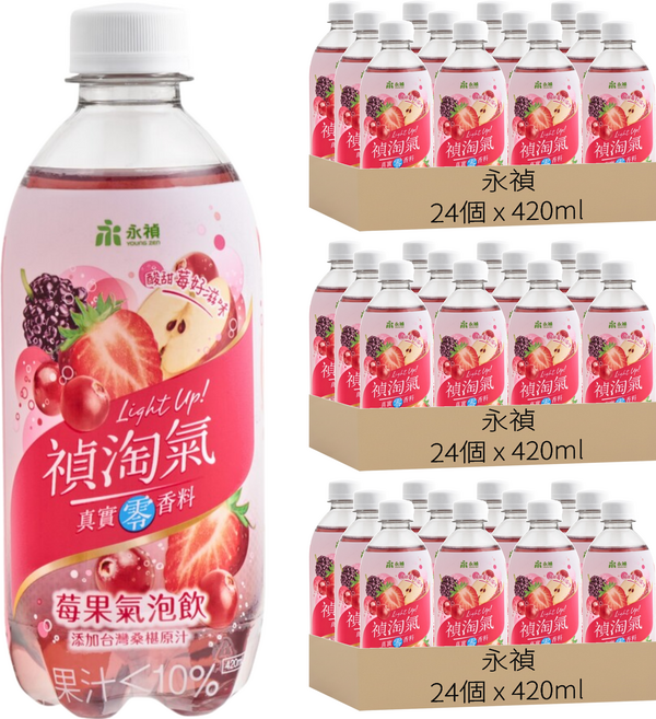 永禎 莓果氣泡飲, 72瓶, 420ml