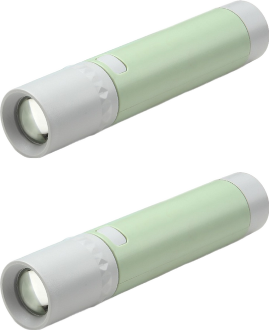 RONEVER 迷你口袋手電筒, 綠色, 2個