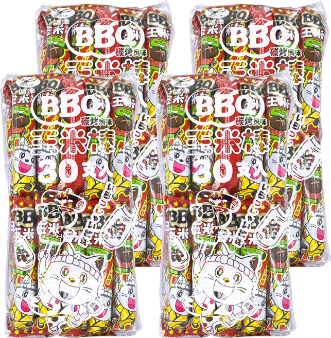 鴻津 玉米棒 BBQ碳烤風味 30支, 210g, 4個