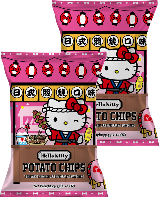 AMANDIER 雅蒙蒂 Hello Kitty 洋芋片 日式照燒口味, 59.5g, 2個