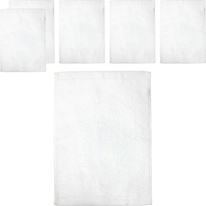 Lin Hua Towels 林花毛巾 12兩中厚款浴巾, 白色, 6個